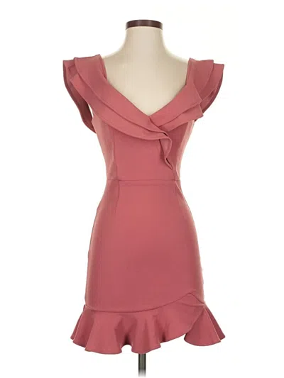 Pre-owned Hello Molly Cocktail Dress In Burgundy