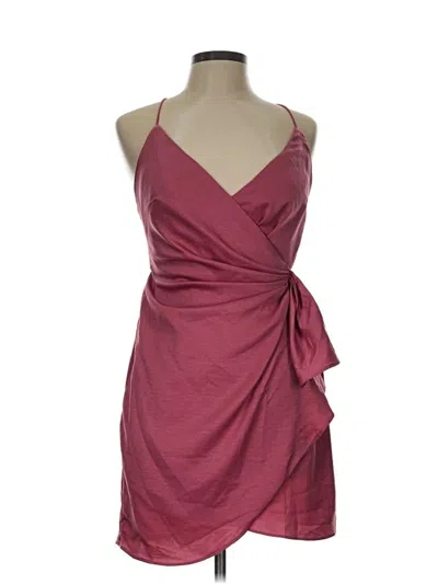 Pre-owned Hello Molly Cocktail Dress In Burgundy