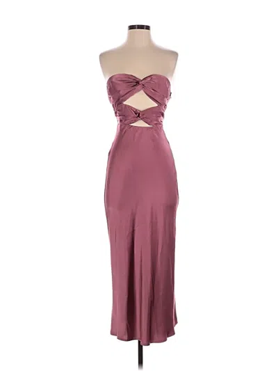 Pre-owned Hello Molly Cocktail Dress In Burgundy