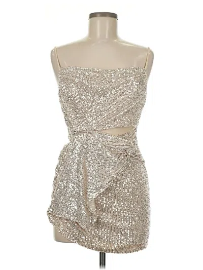 Pre-owned Hello Molly Cocktail Dress In Silver