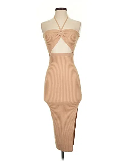 Pre-owned Hello Molly Cocktail Dress In Tan