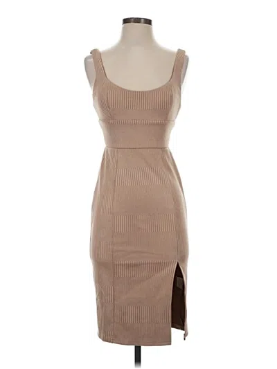 Pre-owned Hello Molly Cocktail Dress In Tan