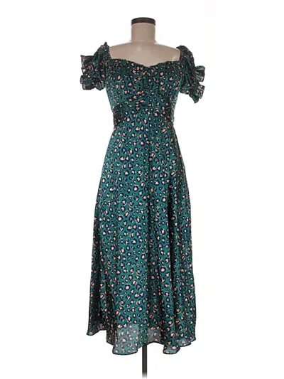 Pre-owned Hello Molly Cocktail Dress In Teal