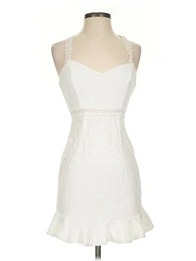 Pre-owned Hello Molly Cocktail Dress In White