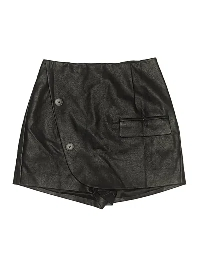 Hello Molly Faux Leather Skirt In Black