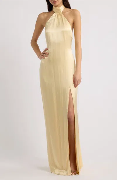 Hello Molly Halter Maxi Dress In Yellow