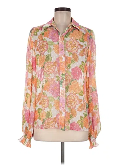 Hello Molly Long Sleeve Blouse In Orange