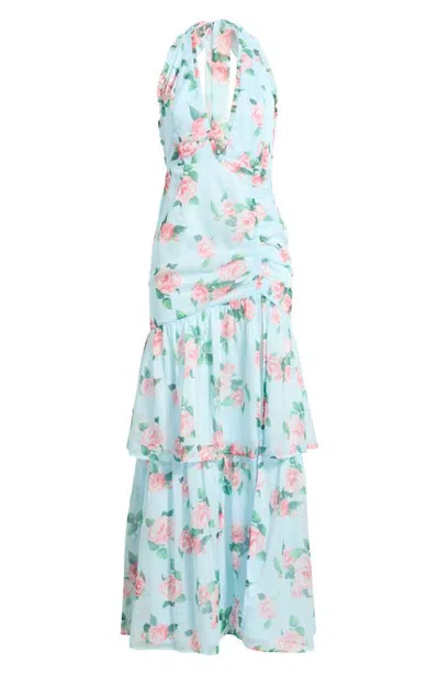 Hello Molly Loves Hidden Haven Sweetheart Neck Dress In Blue