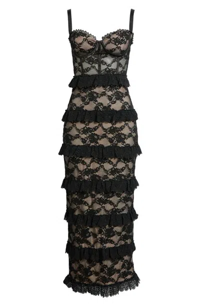 Hello Molly Luxe Mystique Lace Maxi Dress In Black