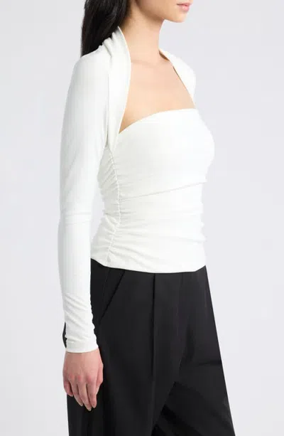 Hello Molly Refined Routine Square Neck Top In White