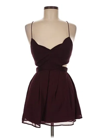 Pre-owned Hello Molly Romper In Burgundy