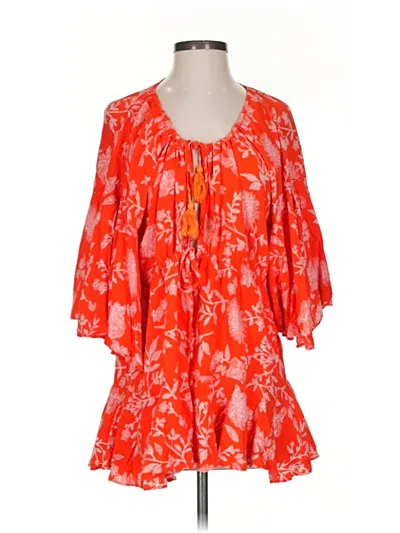 Pre-owned Hello Molly Romper In Orange