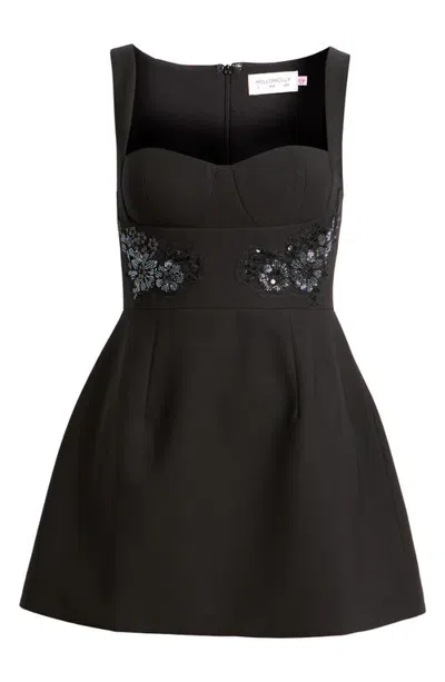 Hello Molly Showered With Love Minidress In Black