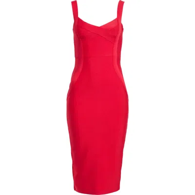 Hello Molly Silhouette Magic Bandage Dress In Red