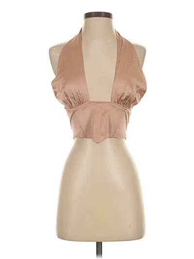 Pre-owned Hello Molly Sleeveless Blouse In Brown