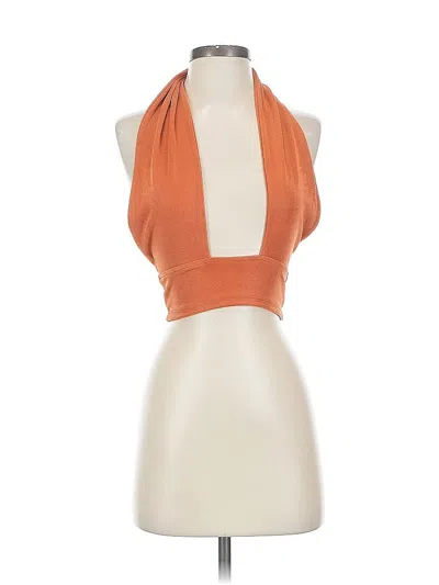 Pre-owned Hello Molly Sleeveless Blouse In Orange