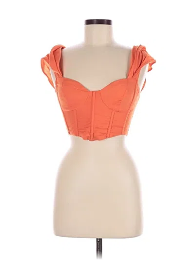 Pre-owned Hello Molly Sleeveless Blouse In Orange