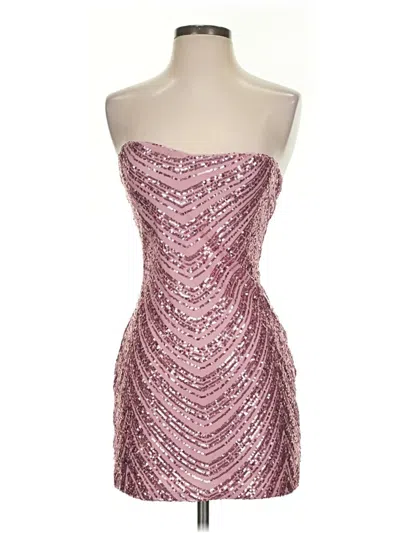 Pre-owned Hello Molly Sleeveless Top Burgundy Strapless Neckline Tops