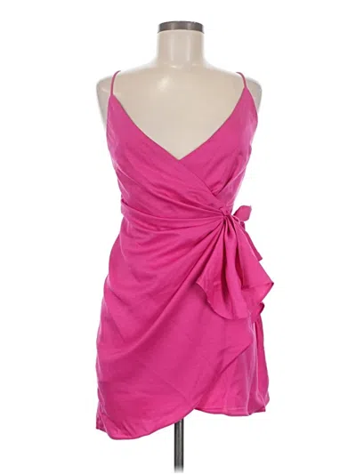 Pre-owned Hello Molly Sleeveless Top Pink Halter Neckline Tops
