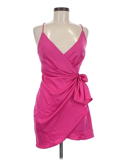 Pre-owned Hello Molly Sleeveless Top Pink Halter Neckline Tops
