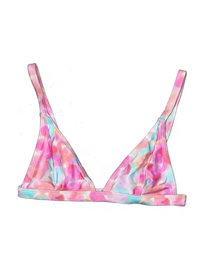 Pre-owned Hello Molly Swimsuit Top Pink Tie-dye Pattern Swimwear