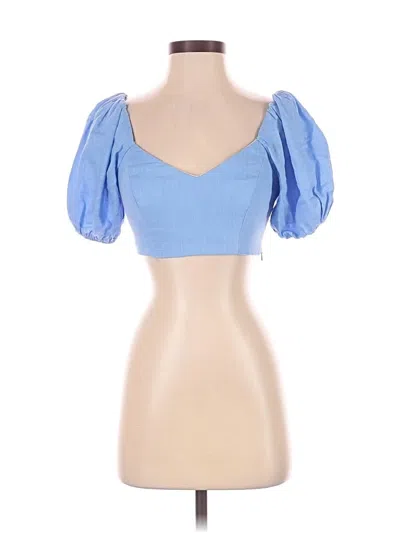 Pre-owned Hello Molly Tank Top Blue Sweetheart Neckline Tops