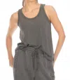 Hello Nite Bree Scoop Neck Tank Top In Silver In Gray