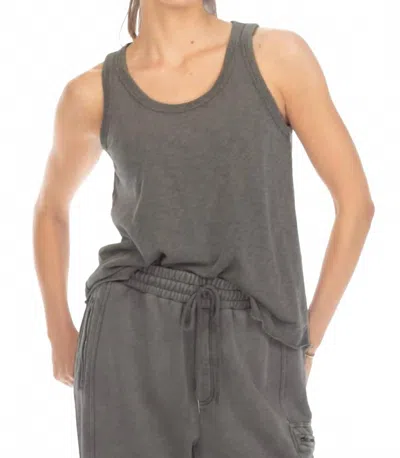 Hello Nite Bree Scoop Neck Tank Top In Silver In Gray