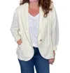 Hello Nite Gauze Cotton Blazer In Cream In White
