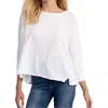 Hello Nite Oversized Dolman Tee In White In White