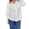 Hello Nite Perfectly Soft Button Up Shirt In White Sand In White