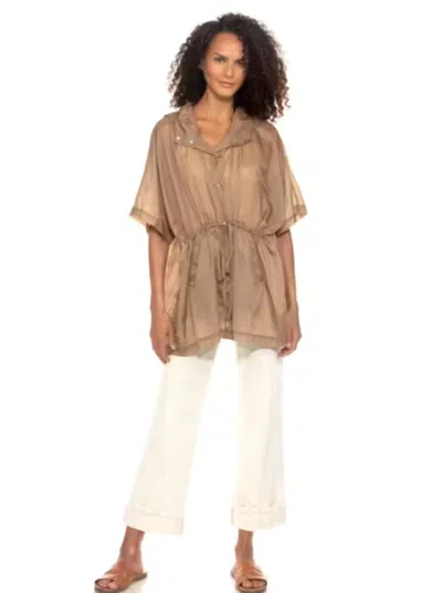 Hello Nite Ultra Light Poncho In Bronze Blush In Multi