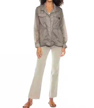 Hello Nite Ultra Light Utility Jacket In Olive In Gray