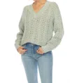 Hello Nite V-neck Long Sleeve In Glacier Blue