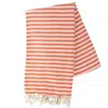 Hello Poolside Turkish Bath Towel In Orange & White