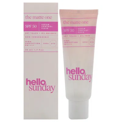 Hello Sunday The Matte One Sebum Control Fluid Spf 50 By  For Unisex - 1.7 oz Moisturiser In White