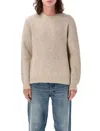Hello Sunflower Beige Crewneck Pullover In Neutral