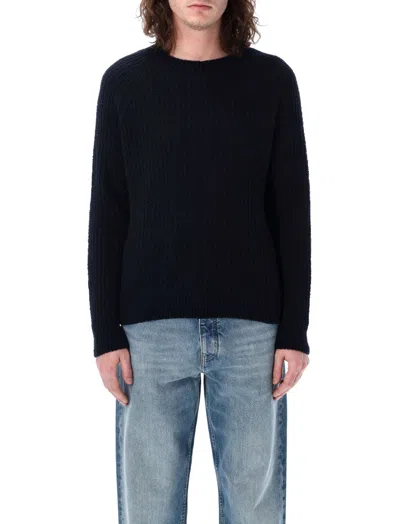 Hello Sunflower Blue Crewneck Knit Sweater