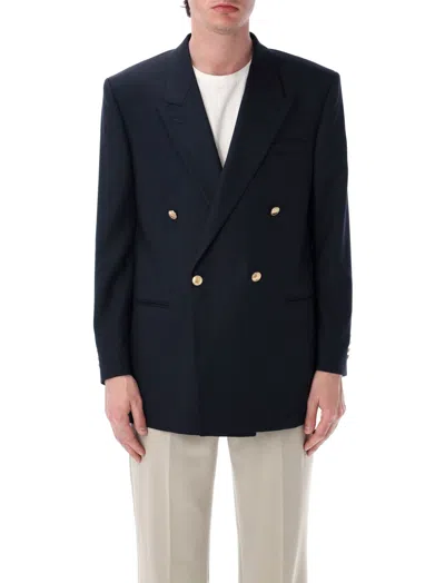 Hello Sunflower Blue Golden Button Blazer