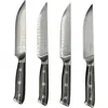 Hell's Kitchen 5" Steak Knife 4 Piece Set In Black