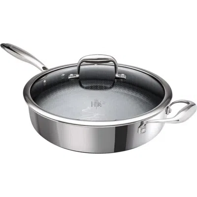 Hell's Kitchen Tri-clad Ss Hybrid 4 Quart Saute Pan + Lid In Black/ss
