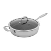 Hell's Kitchen Hybrid Try-ply Stainless Steel 4-qt. Saute Pan In Silver