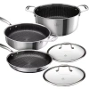 Hell's Kitchen Hybrid Try-ply Stainless Steel 5-pc. Cookware Set In Silver