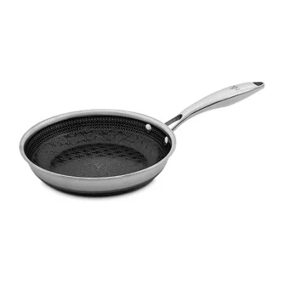 Hell's Kitchen Hybrid Try-ply Stainless Steel 8" Frying Pan In Silver