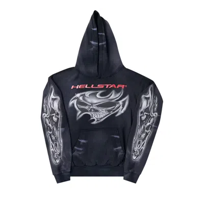 Pre-owned Hellstar Airbrushed Skull Hoodie 'black'