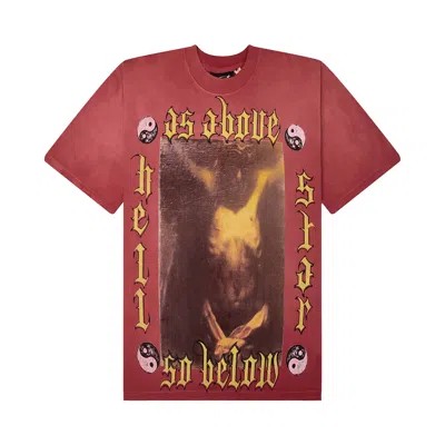 Pre-owned Hellstar As Above So Below T-shirt 'red' | Men's Size L