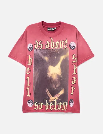 Hellstar As Above So Below Graphic-print T-shirt In Brown