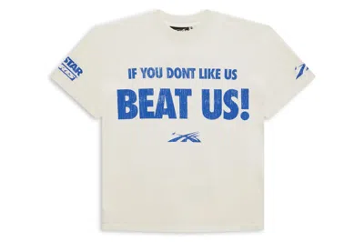 Pre-owned Hellstar Beat Us! T-shirt White/blue