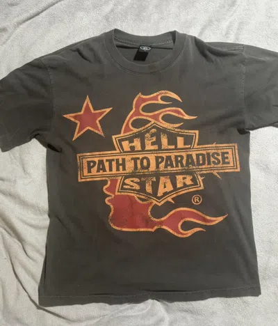Pre-owned Hellstar Biker Tour T-shirt In Gray