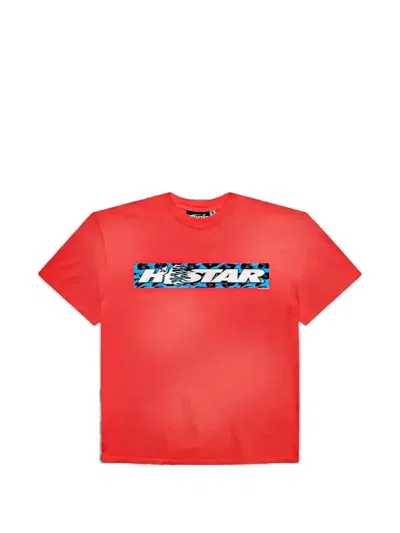 Hellstar Box Logo T-shirt In Red
